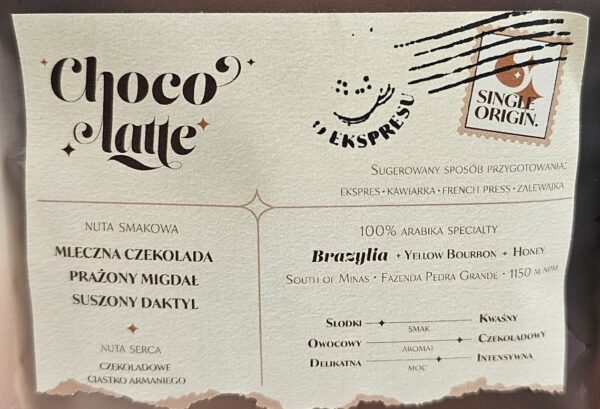etykieta kawy ChocoLatte