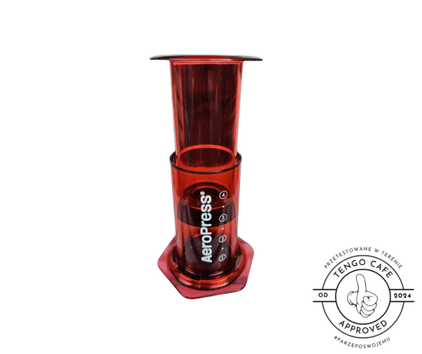 Przenośny zaparzacz do kawy Aeropress Go Plus z kubkiem termicznym (kremowy) - obrazek 3