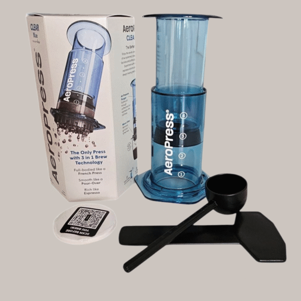 Aeropress Clear Blue zestaw