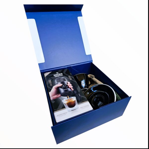 zestaw kawowy coffee box czarny wnętrze