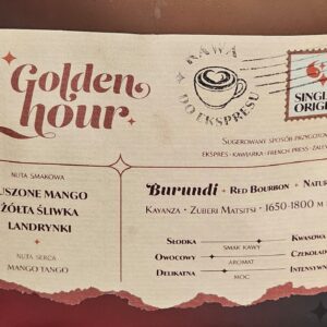 Burundi Golden Hour – owocowe espresso