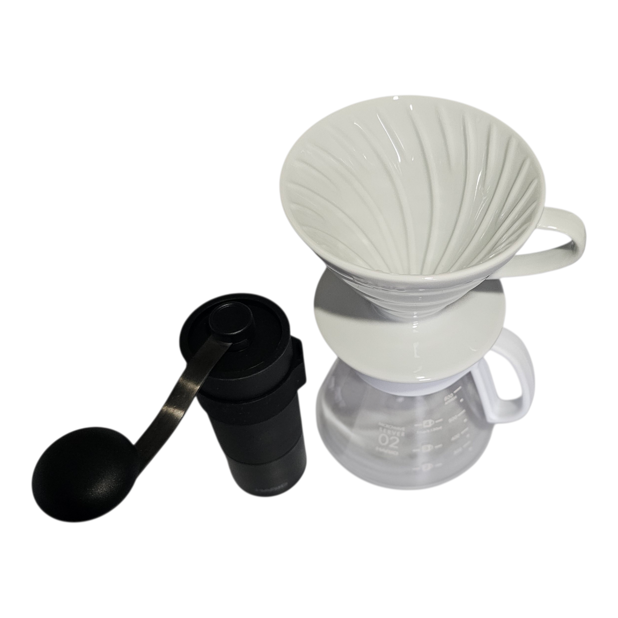 widok z góry zestawu slow coffee